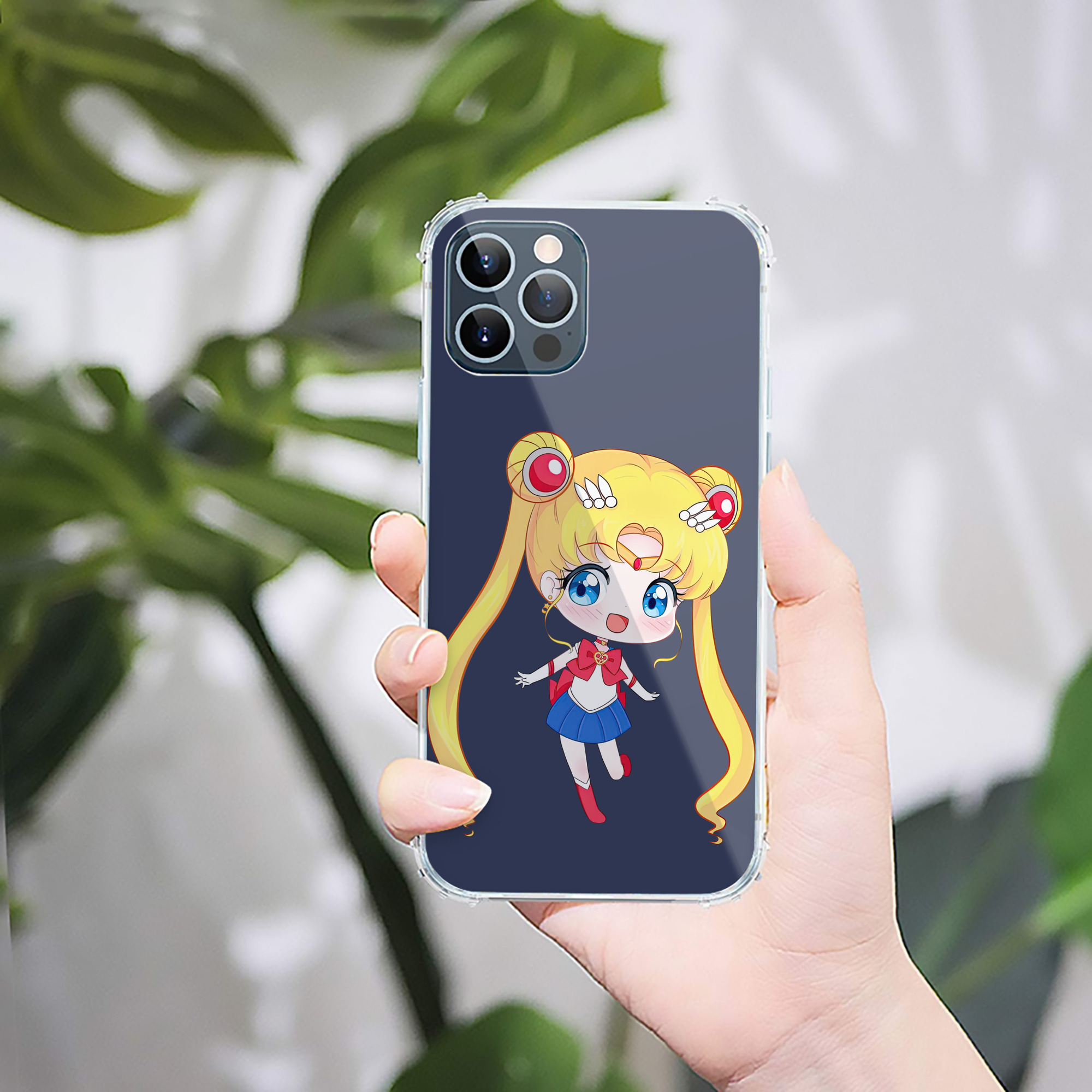（画像用） 美少女戦士セーラームーン 月野 うさぎ つきの うさぎ Sailor Moon Tsukino Usagi 【iPhone 12シリーズ対応】透明スマホケース（クリアソフトケース）